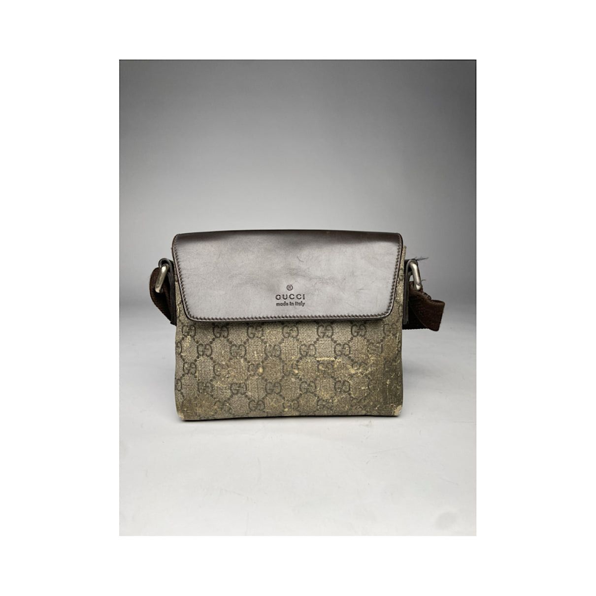 Gucci Jackie Vintage Grey Cotton Handbag Size ONE SIZE - 2 Thumbnail