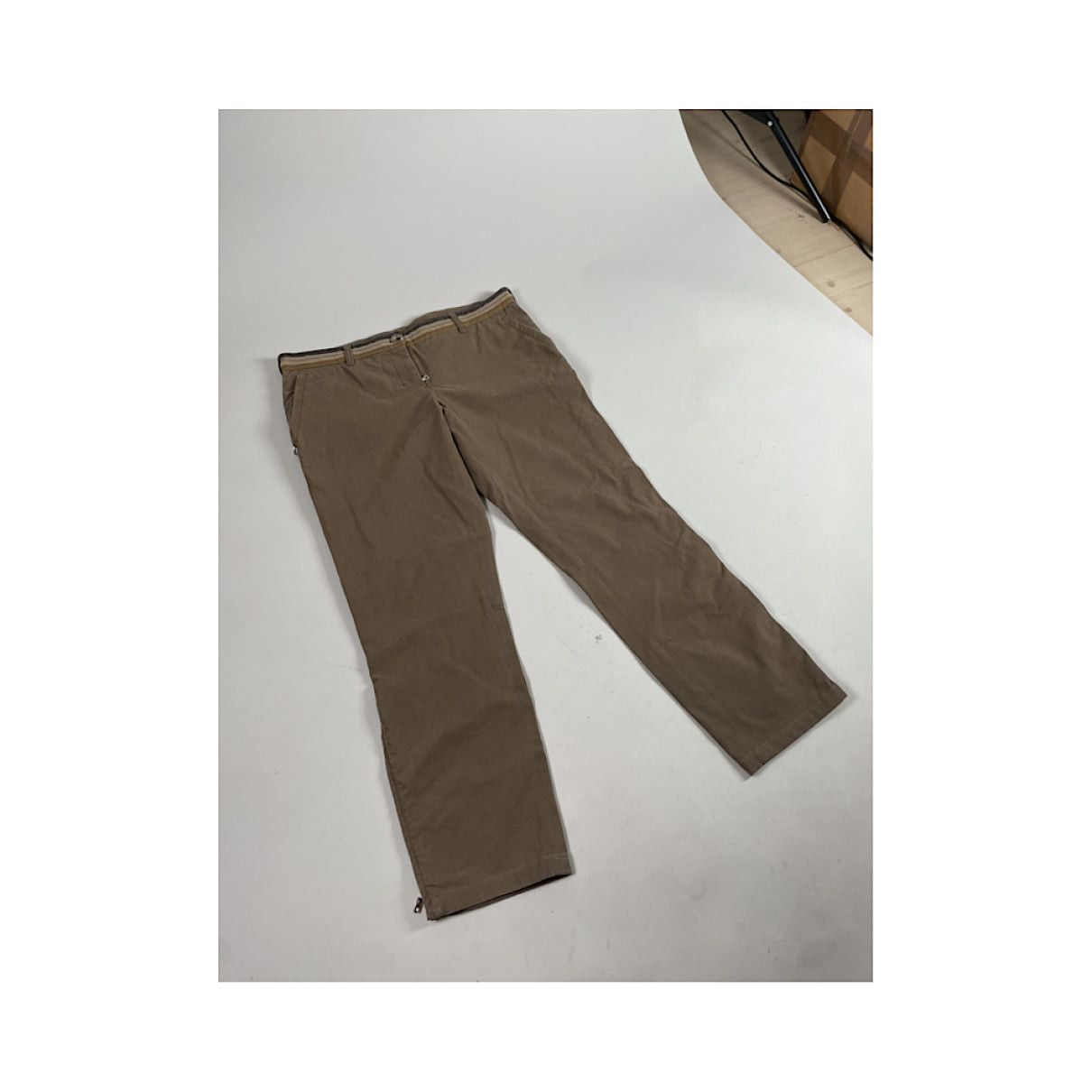 Prada Brown Cotton Trouser Size 34" / US 12 / IT 48 - 3 Thumbnail