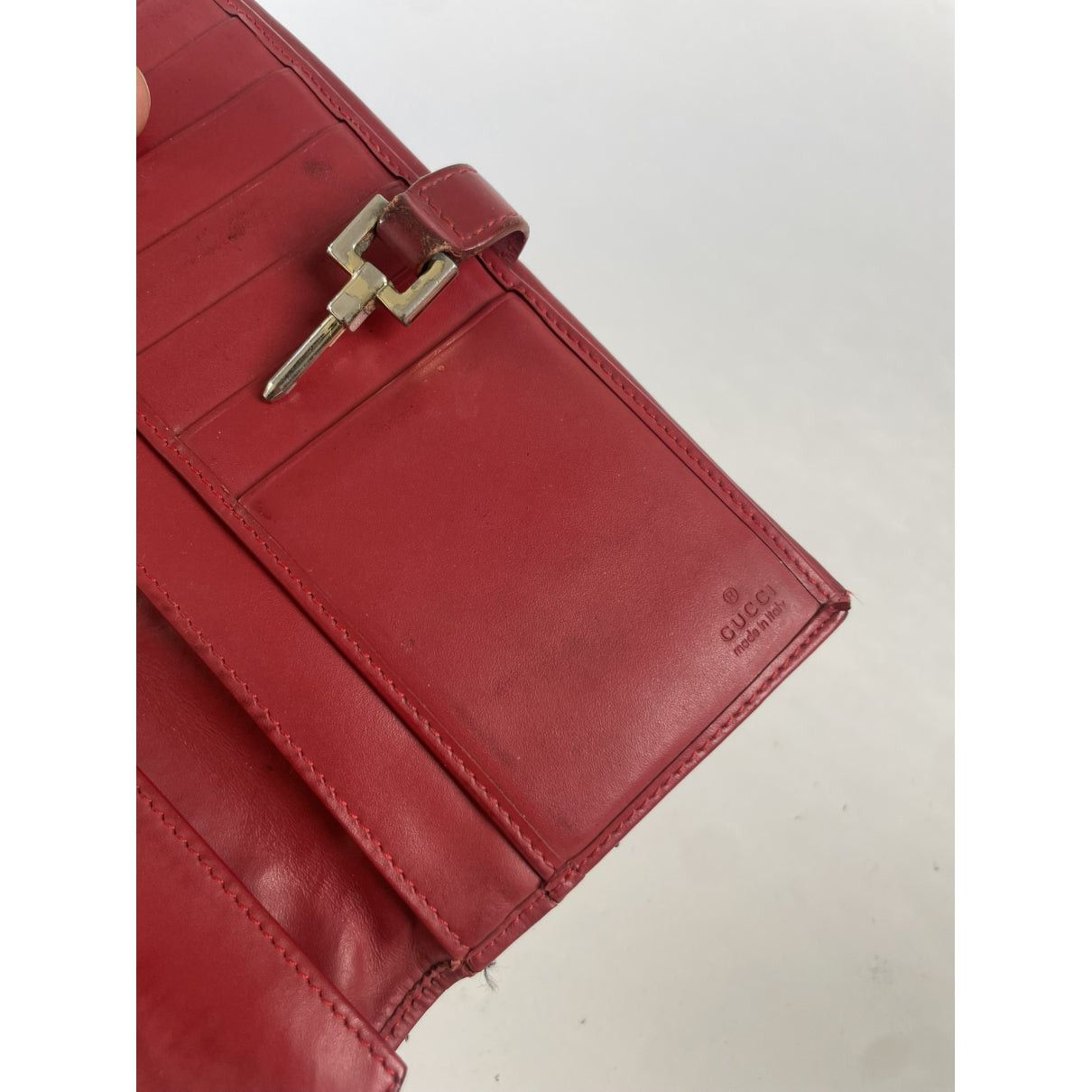 Gucci Jackie Vintage Red Leather Wallet Size ONE SIZE - 5 Thumbnail