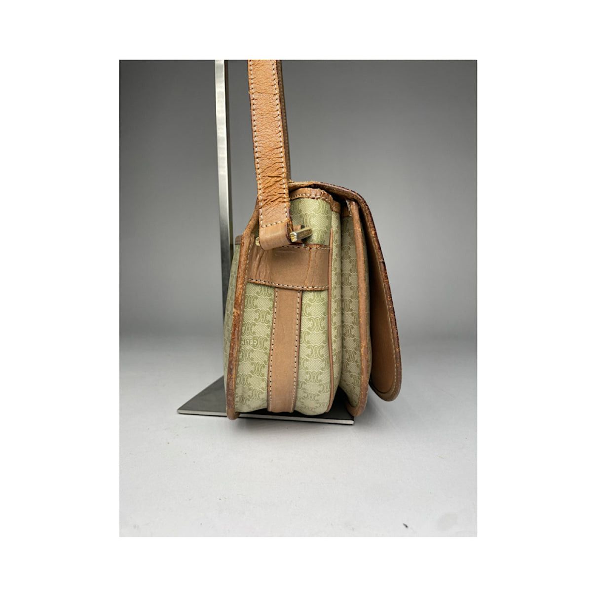 Celine Triomphe Beige Leather Handbag Size ONE SIZE - 4 Thumbnail