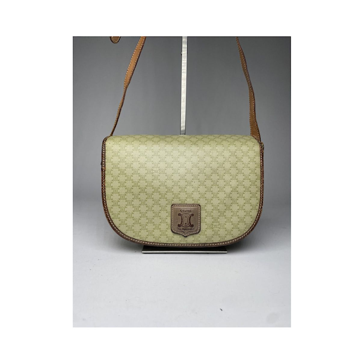 Celine Triomphe Beige Leather Handbag Size ONE SIZE - 2 Thumbnail