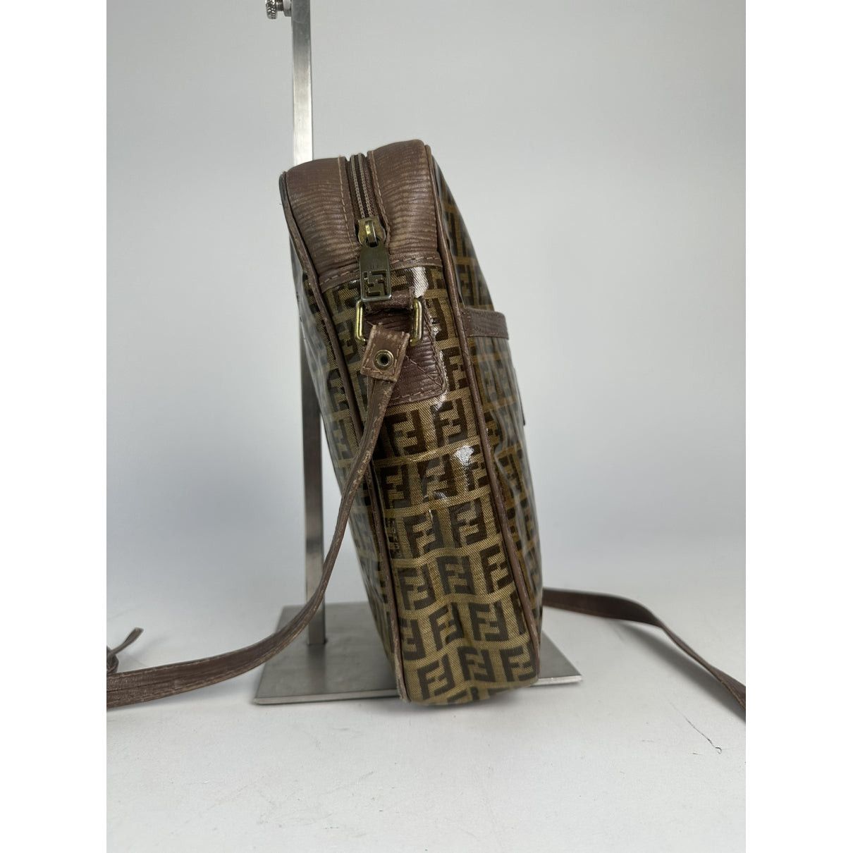Fendi Baguette Brown Patent Leather Handbag Size ONE SIZE - 5 Thumbnail
