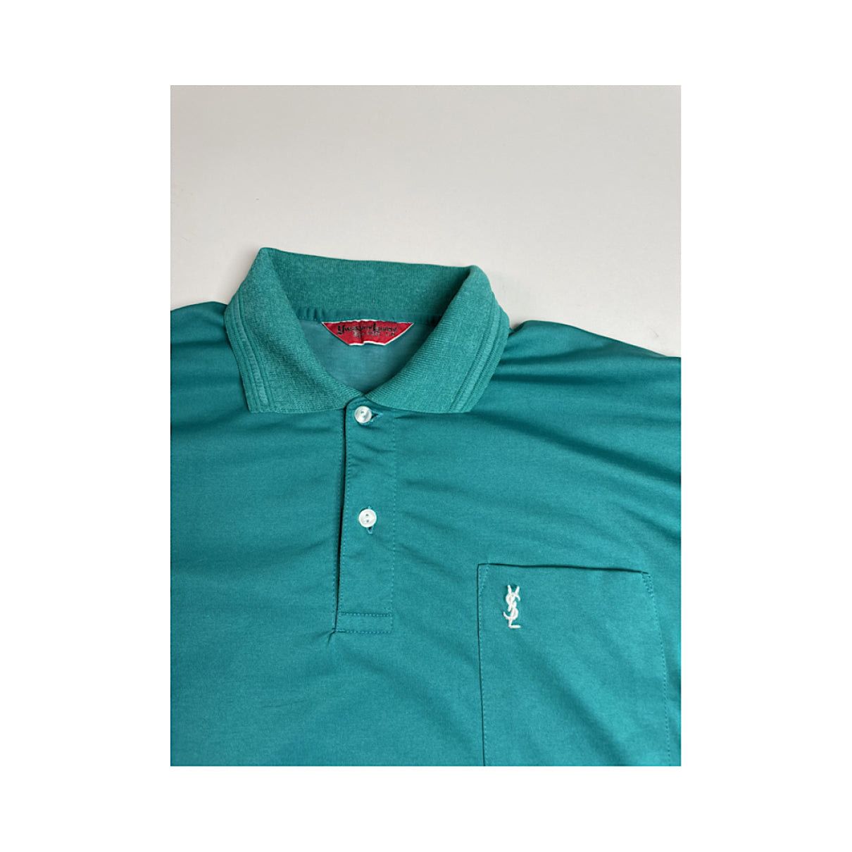 Yves Saint Laurent Green Polyester Polo Shirt Size M / US 6-8 / IT 42-44 - 2 Thumbnail