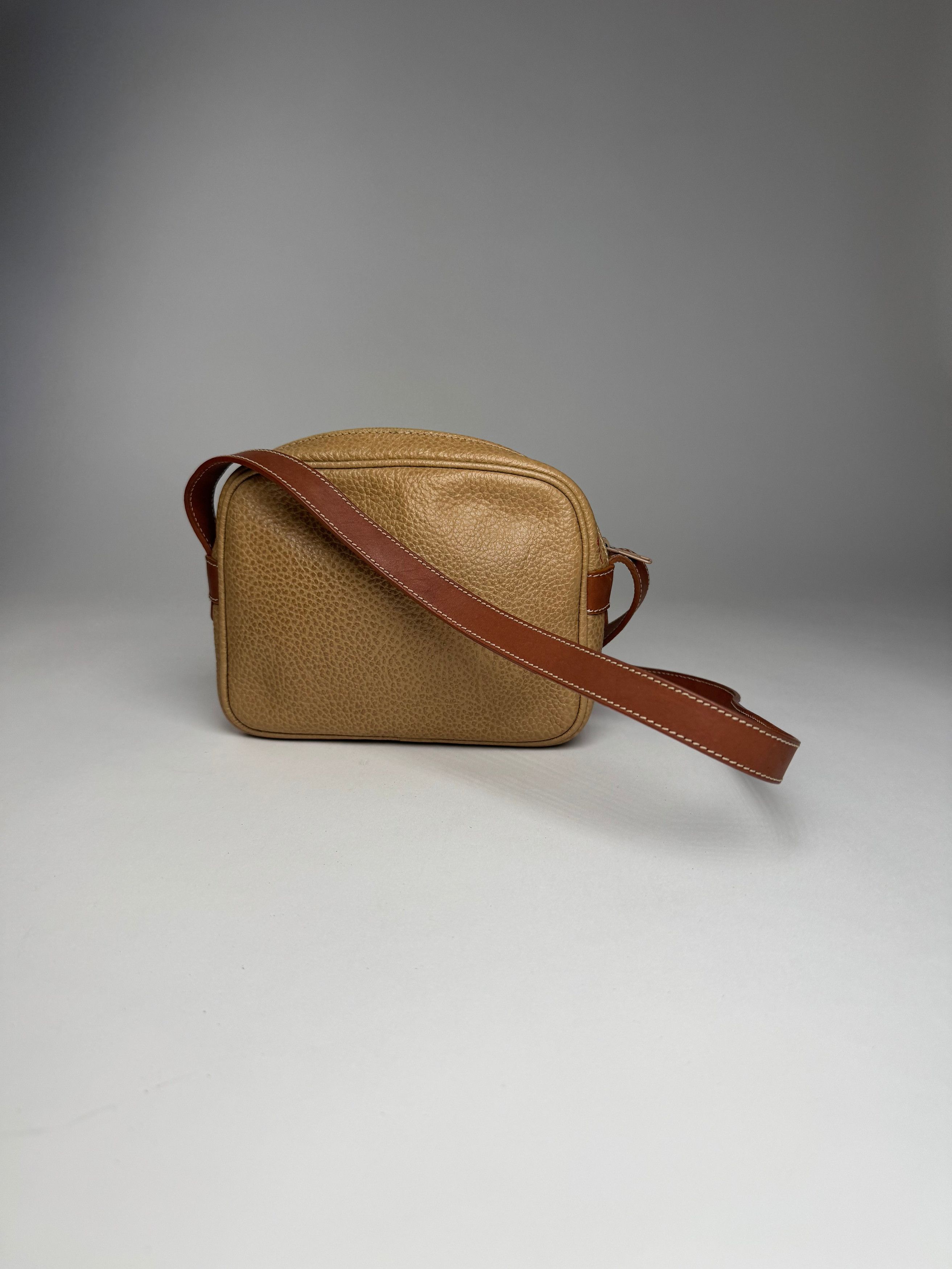 Courreges Vintage Paris Leather Crossbody Bag Beige Brown Size ONE SIZE - 10 Thumbnail