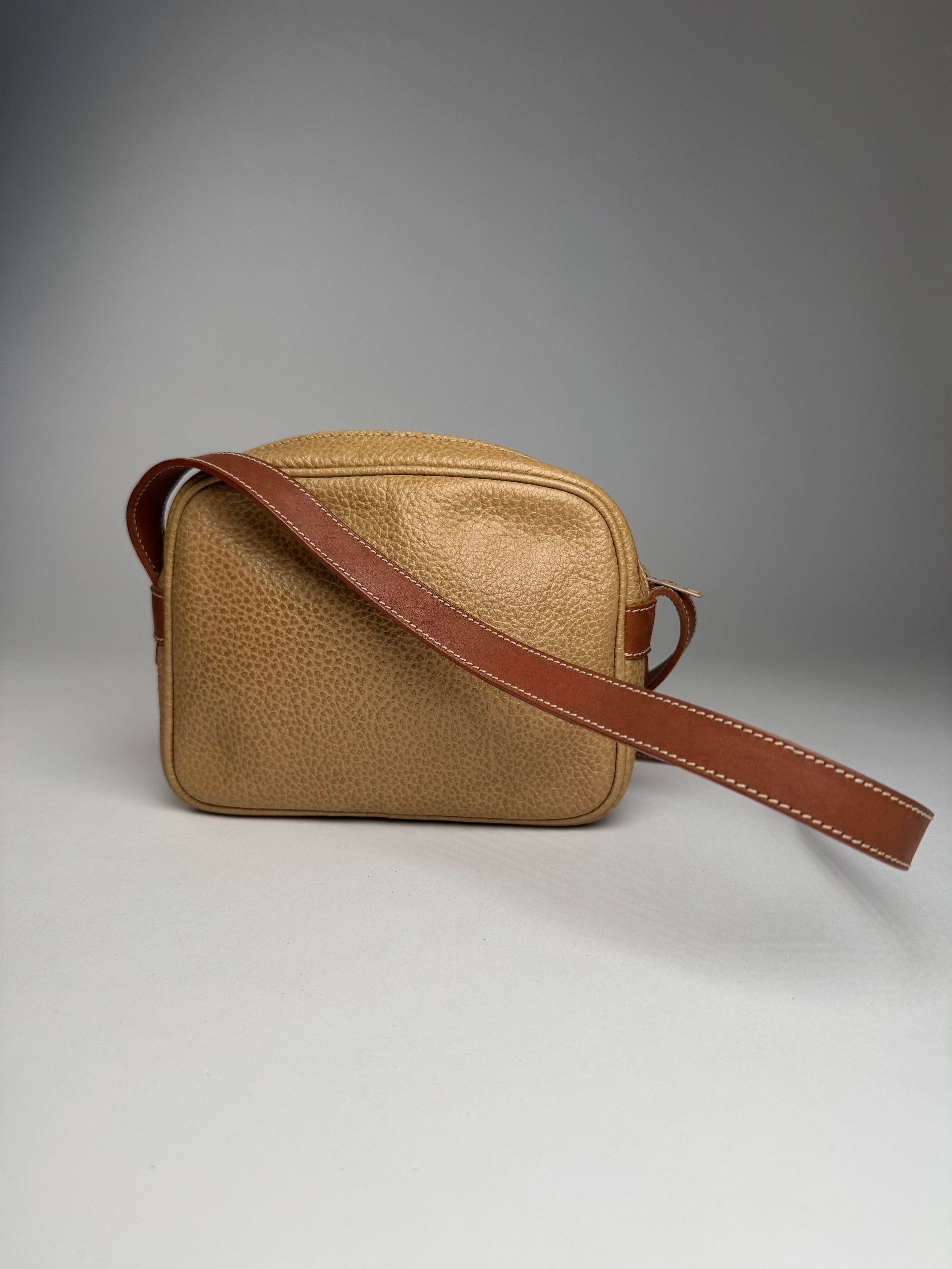 Courreges Vintage Paris Leather Crossbody Bag Beige Brown Size ONE SIZE - 3 Thumbnail