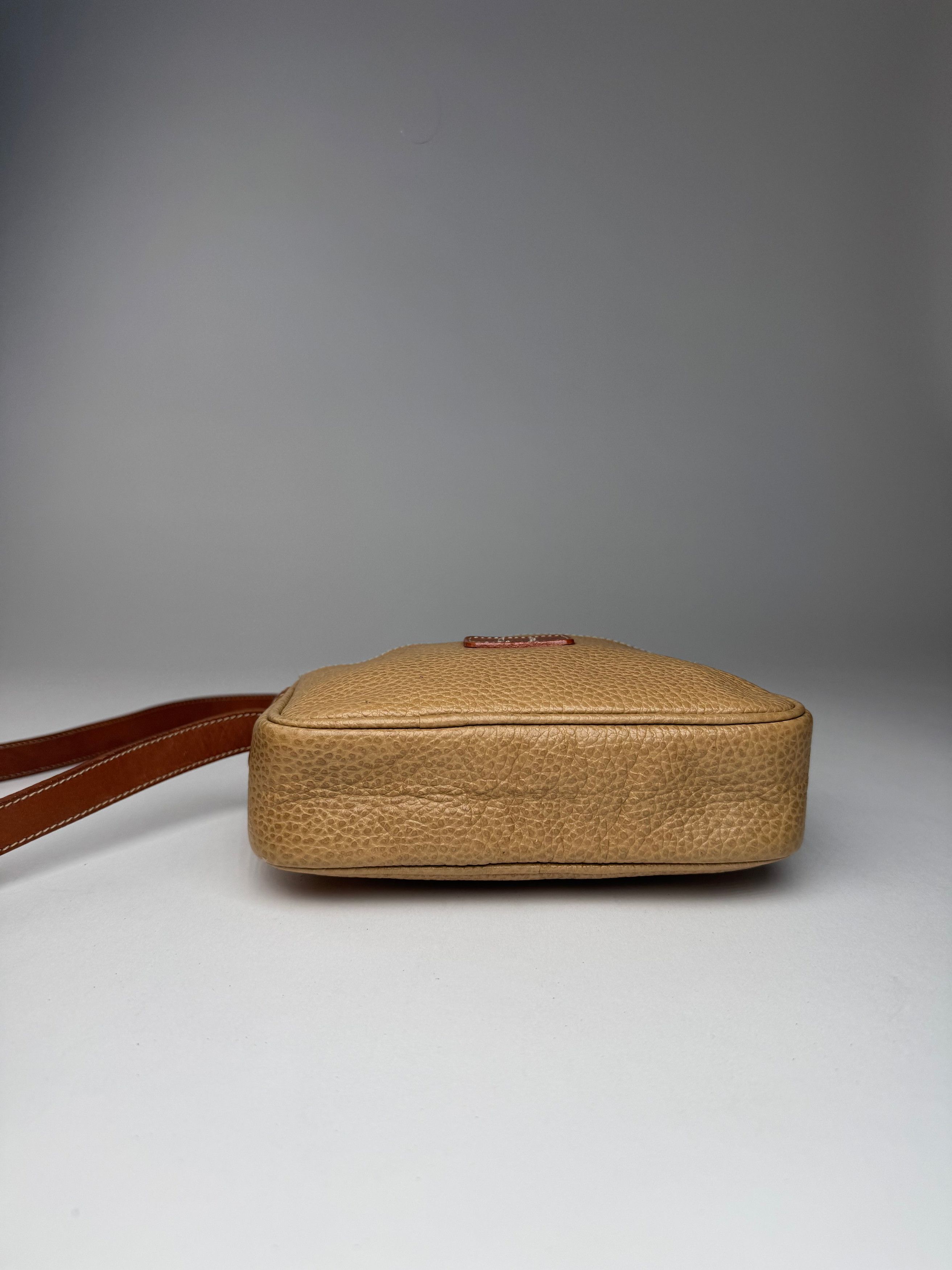 Courreges Vintage Paris Leather Crossbody Bag Beige Brown Size ONE SIZE - 11 Thumbnail