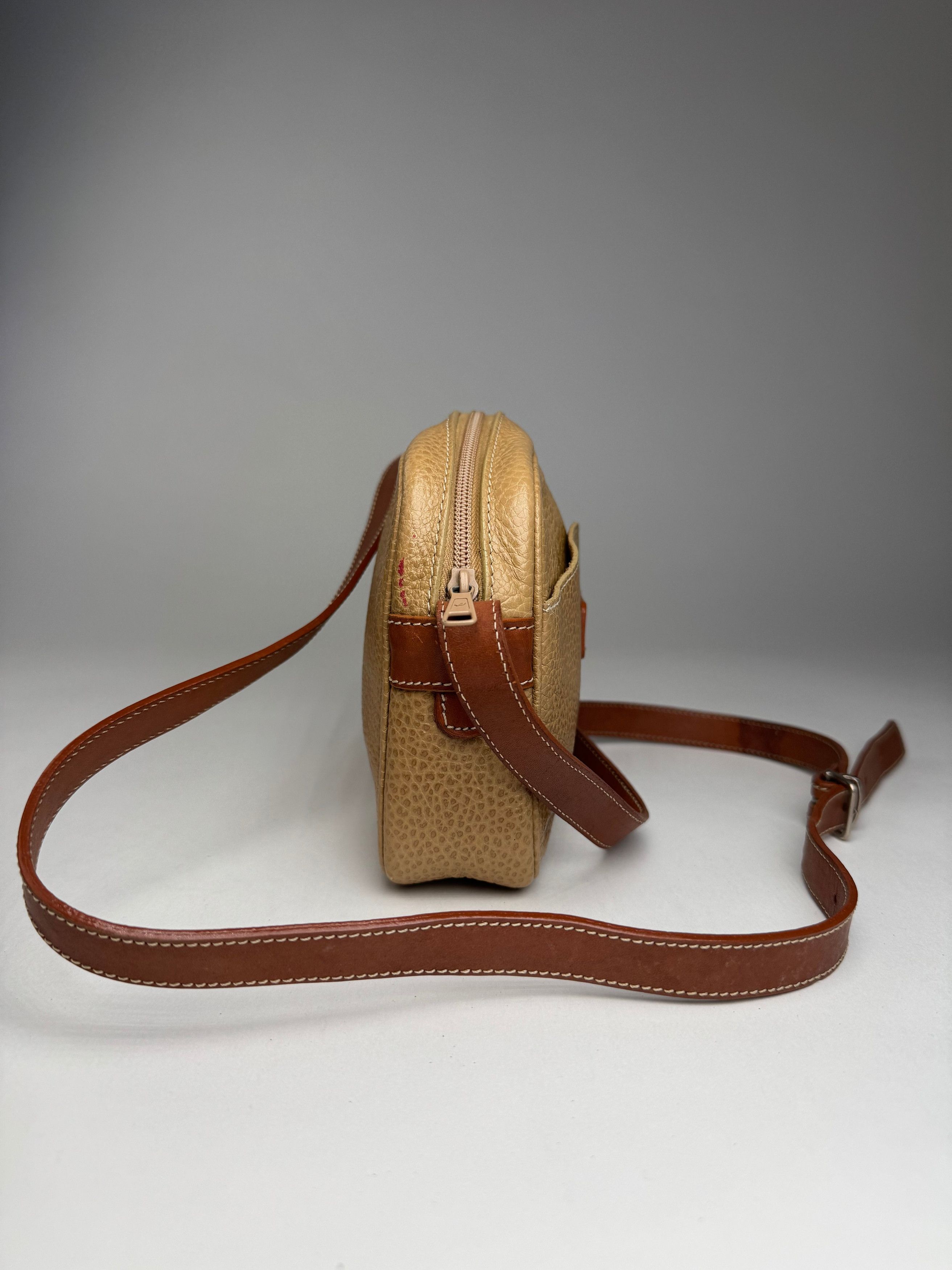 Courreges Vintage Paris Leather Crossbody Bag Beige Brown Size ONE SIZE - 8 Thumbnail