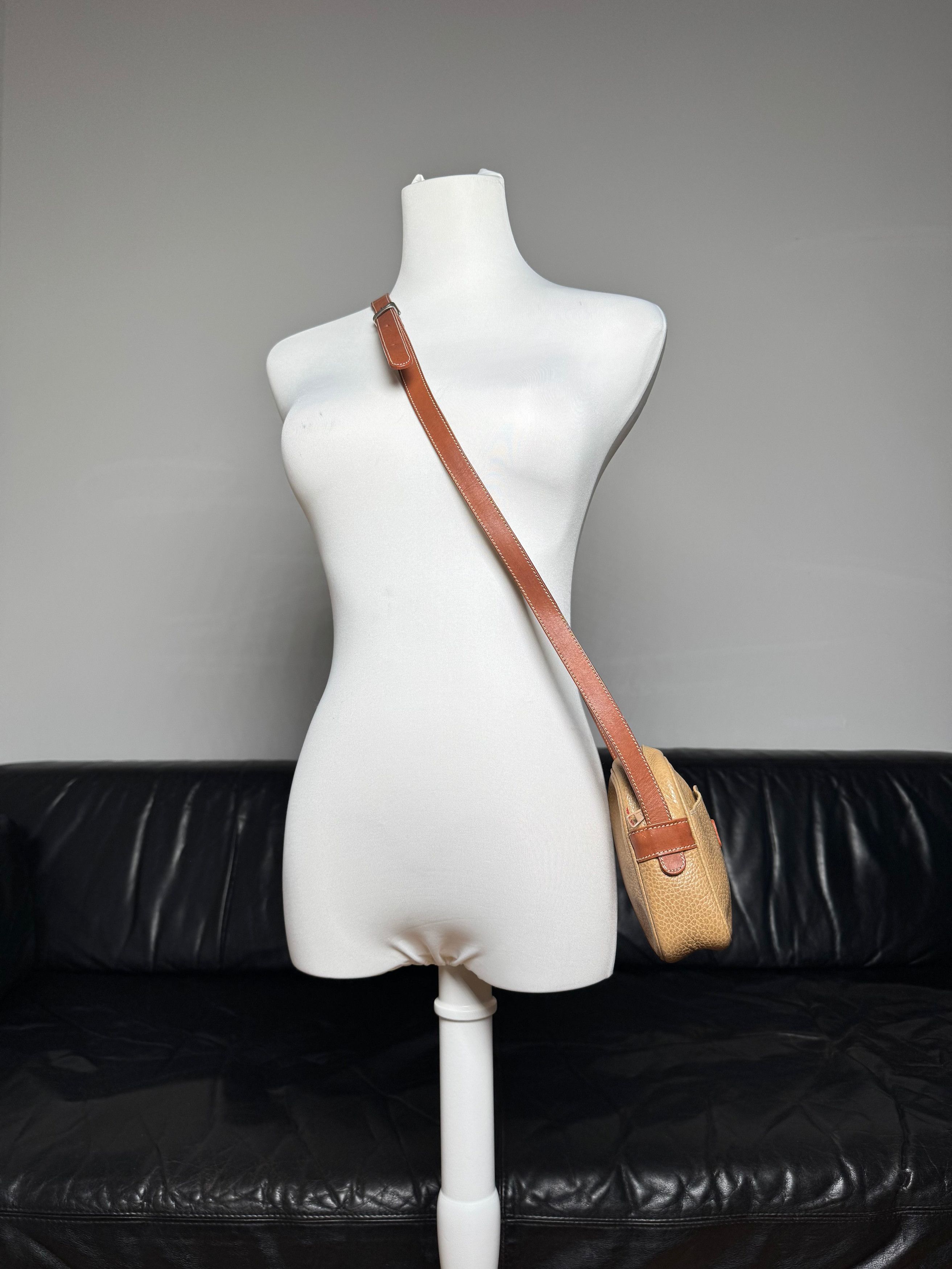 Courreges Vintage Paris Leather Crossbody Bag Beige Brown Size ONE SIZE - 5 Thumbnail
