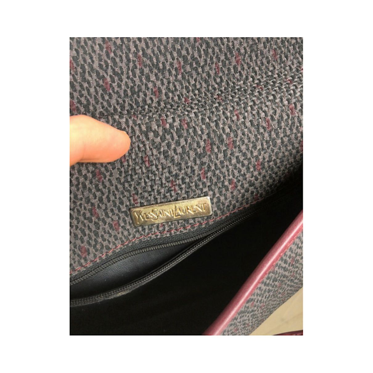 Yves Saint Laurent Grey Leather Handbag Size ONE SIZE - 4 Thumbnail