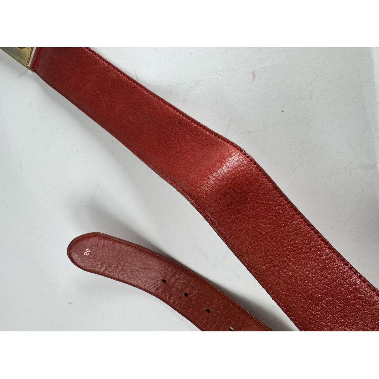Celine Triomphe Red Leather Belt Size ONE SIZE - 5 Thumbnail