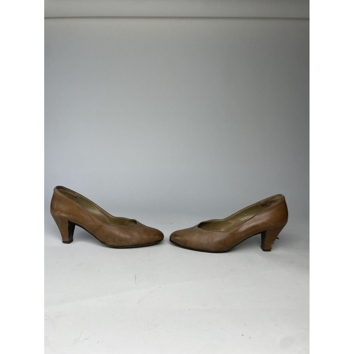 Charles Jourdan Brown Leather Heel Size US 6.5 / IT 36.5 - 2 Thumbnail
