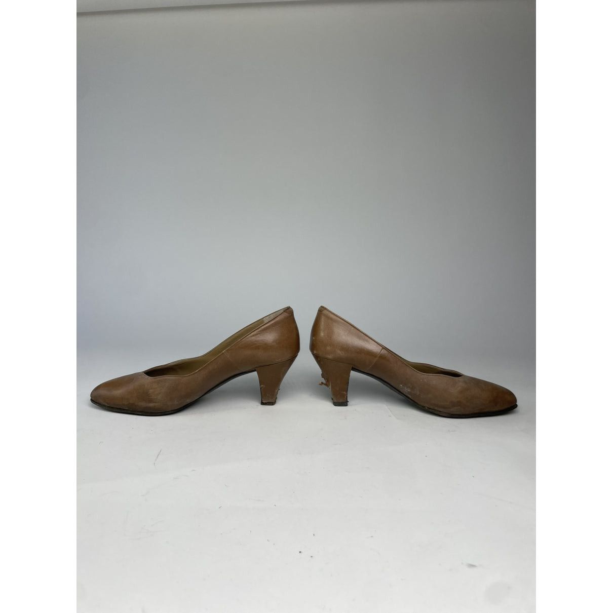 Charles Jourdan Brown Leather Heel Size US 6.5 / IT 36.5 - 4 Thumbnail