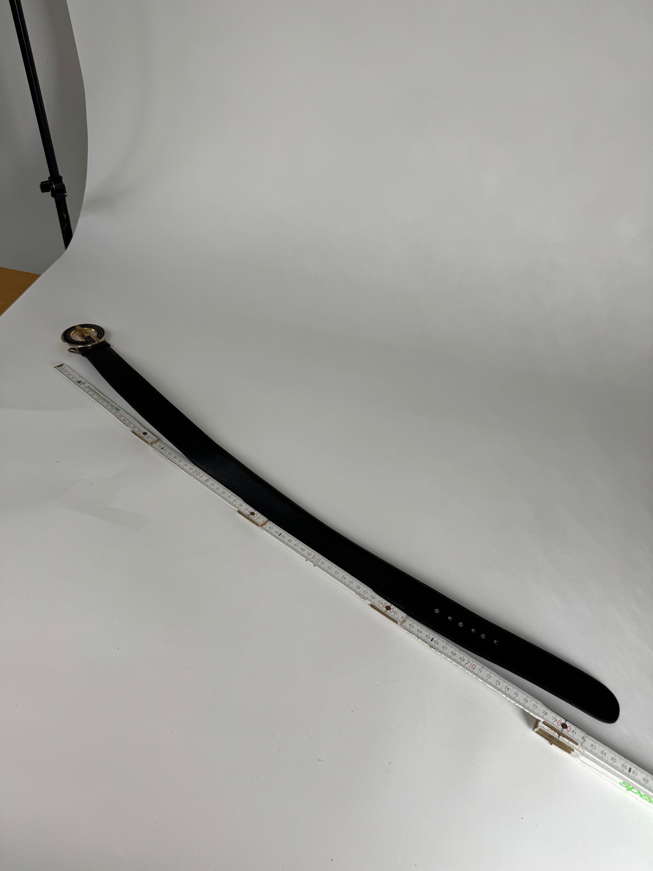 Gucci Vintage Leather Belt Black Size ONE SIZE - 10 Thumbnail