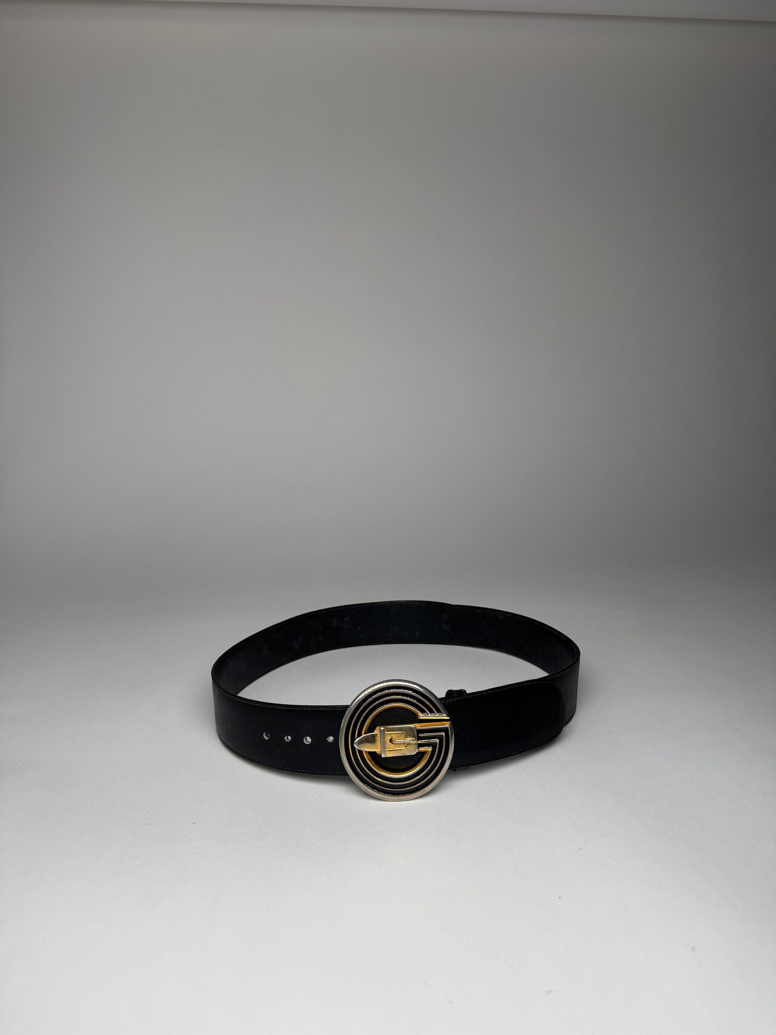 Gucci Vintage Leather Belt Black Size ONE SIZE - 11 Thumbnail
