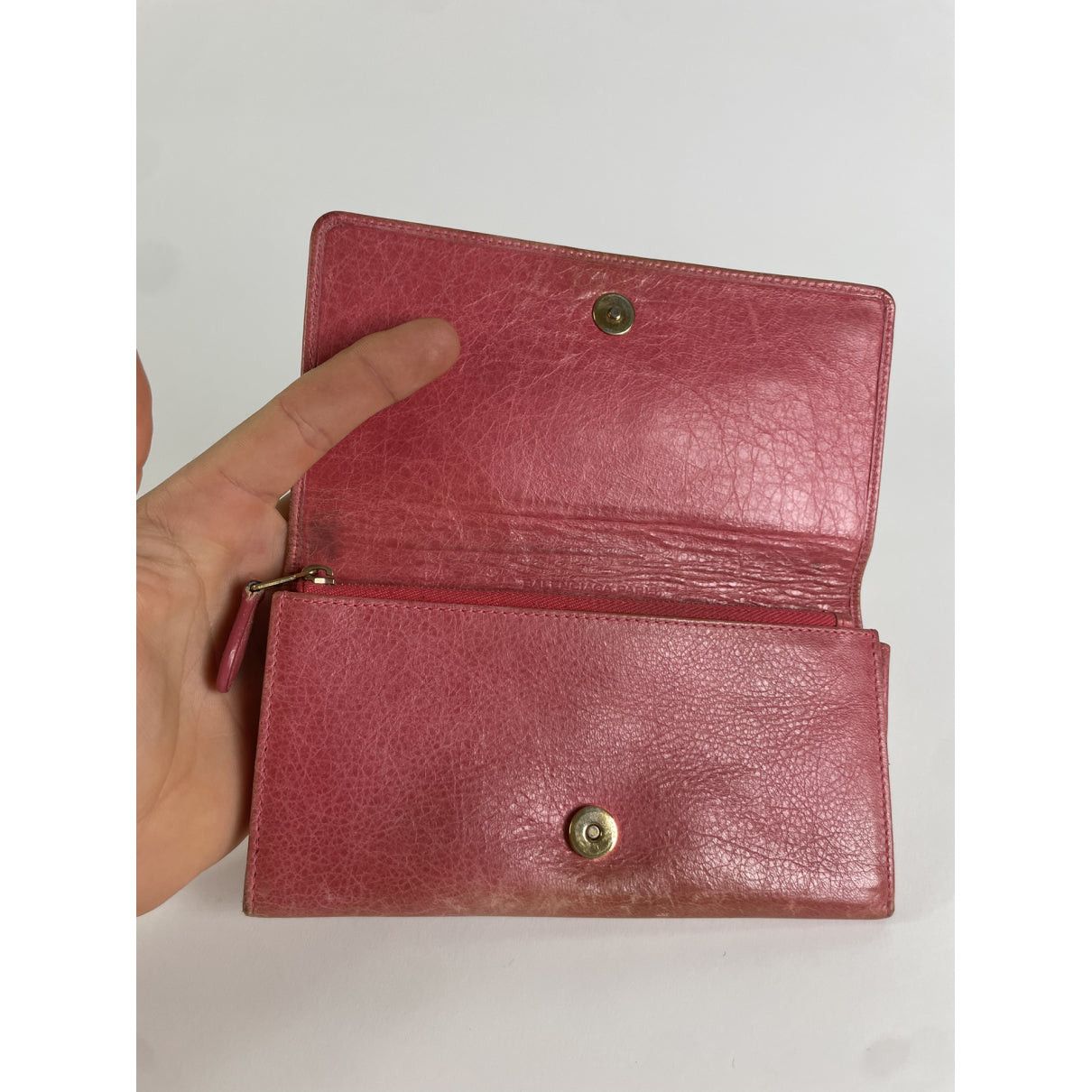 Balenciaga Pink Leather Wallet Size ONE SIZE - 3 Thumbnail