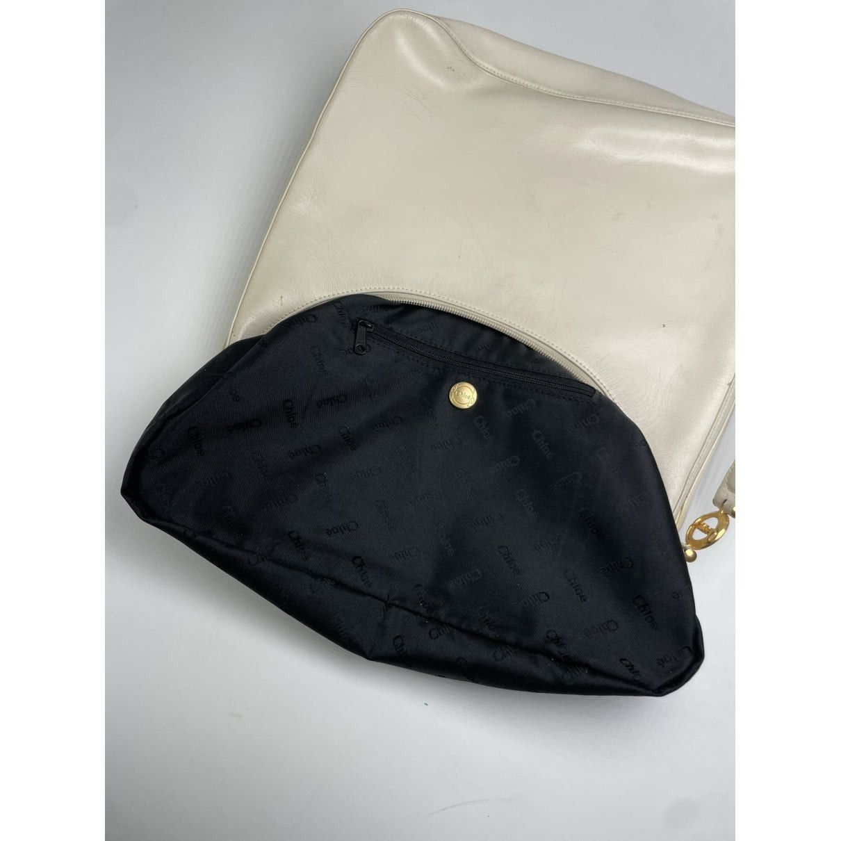 Chloe Chloé White Leather Handbag Size ONE SIZE - 2 Thumbnail