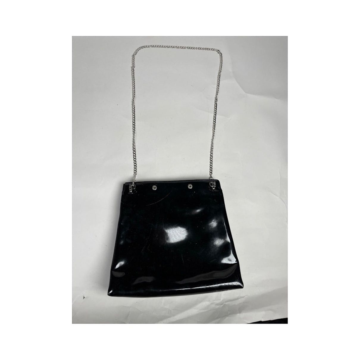 Salvatore Ferragamo Wanda Black Patent Leather Handbag Size ONE SIZE - 2 Thumbnail