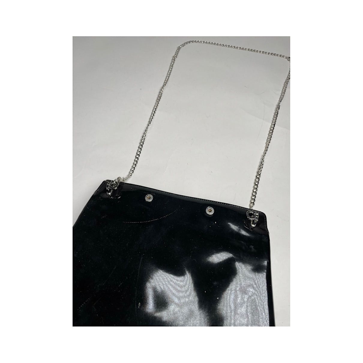 Salvatore Ferragamo Wanda Black Patent Leather Handbag Size ONE SIZE - 3 Thumbnail