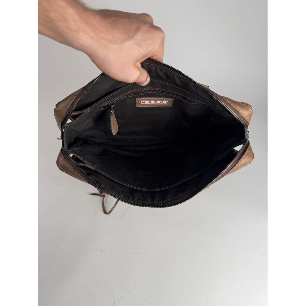 Marni Brown Fur Handbag Size ONE SIZE - 2 Thumbnail