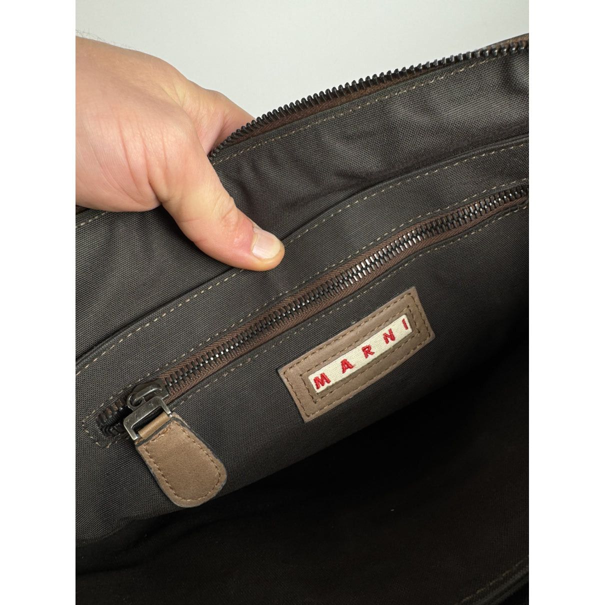 Marni Brown Fur Handbag Size ONE SIZE - 3 Thumbnail