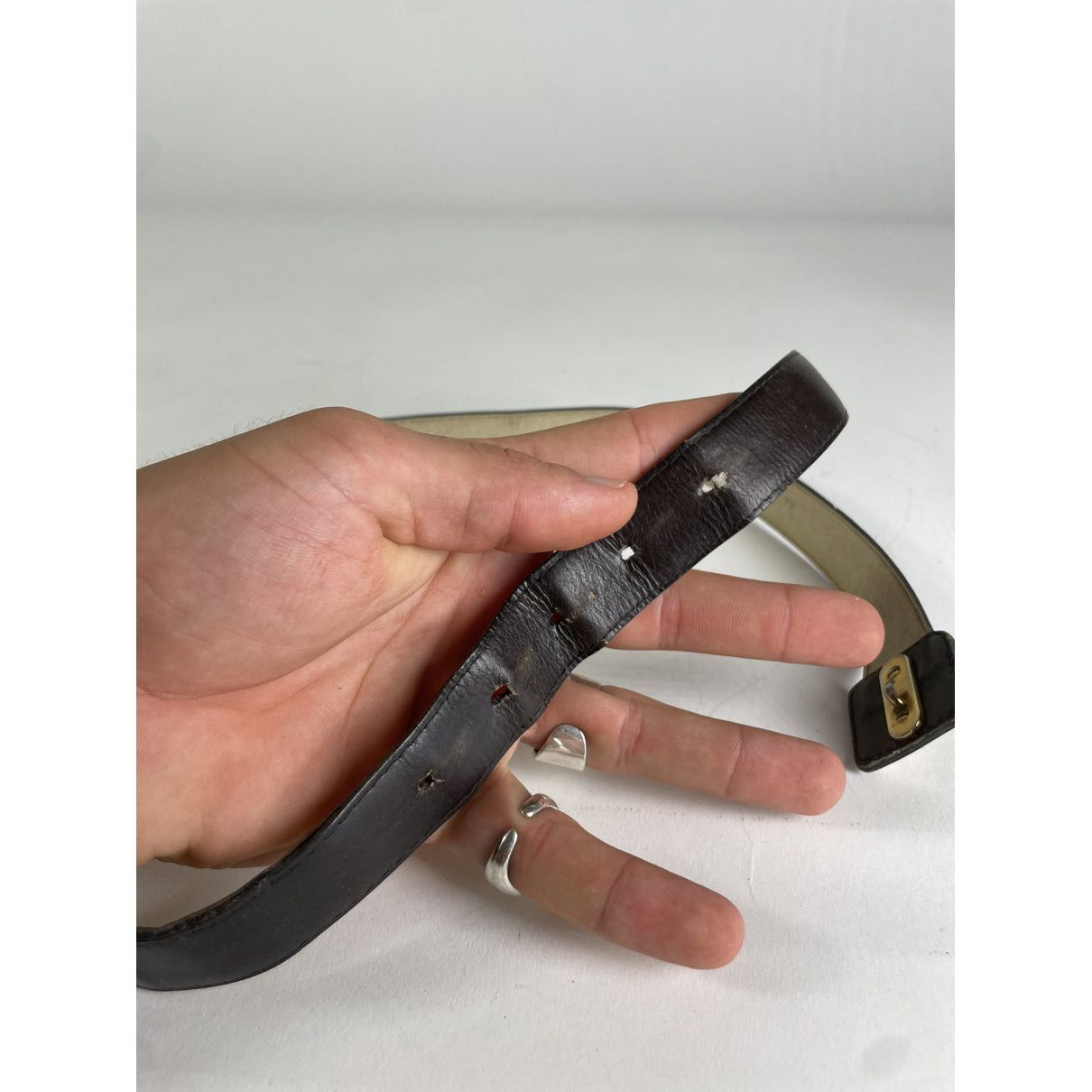 Dior D-Fence Brown Leather Belt Size ONE SIZE - 5 Thumbnail