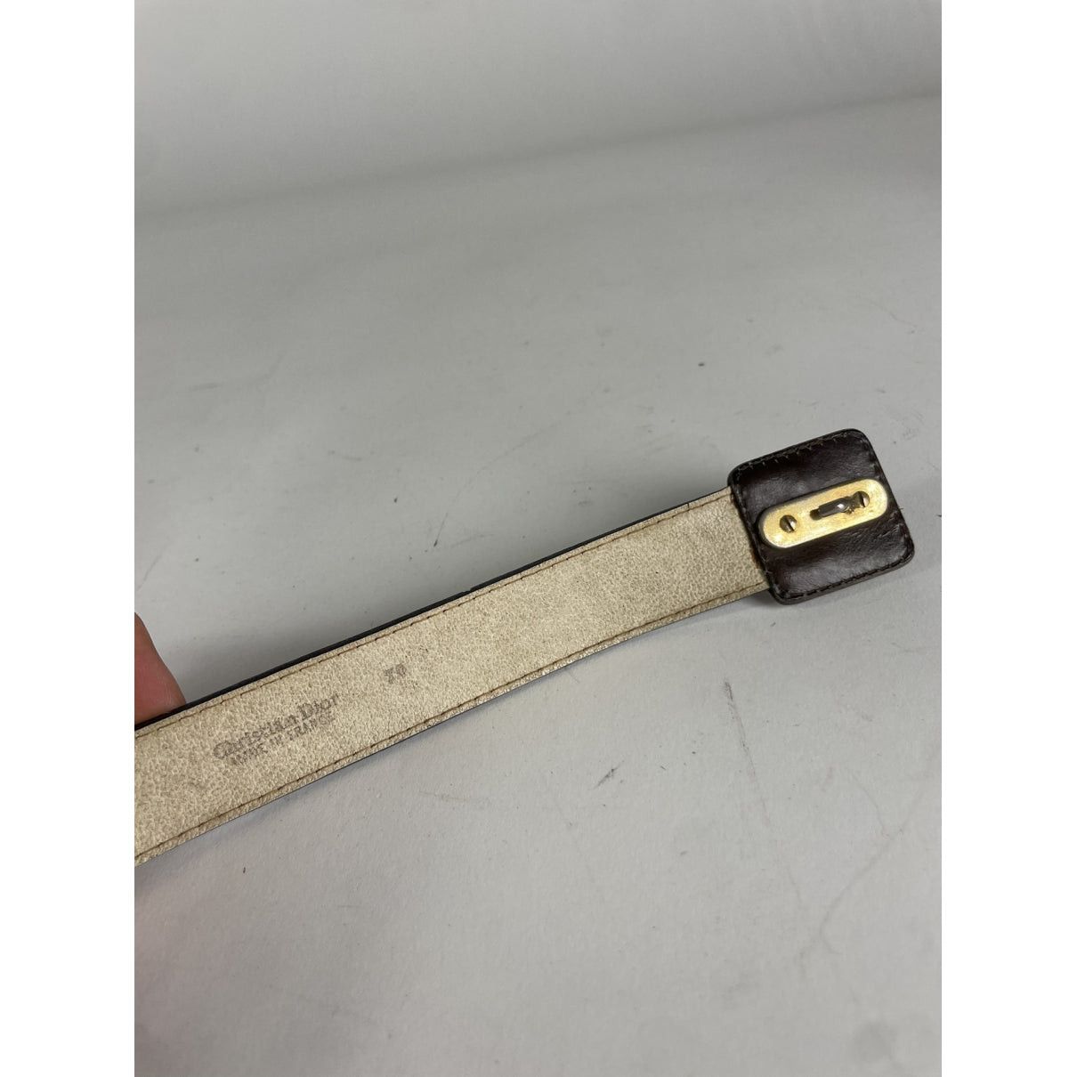 Dior D-Fence Brown Leather Belt Size ONE SIZE - 3 Thumbnail