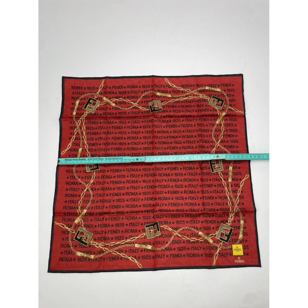Fendi Red Silk Scarf Size ONE SIZE - 5 Thumbnail