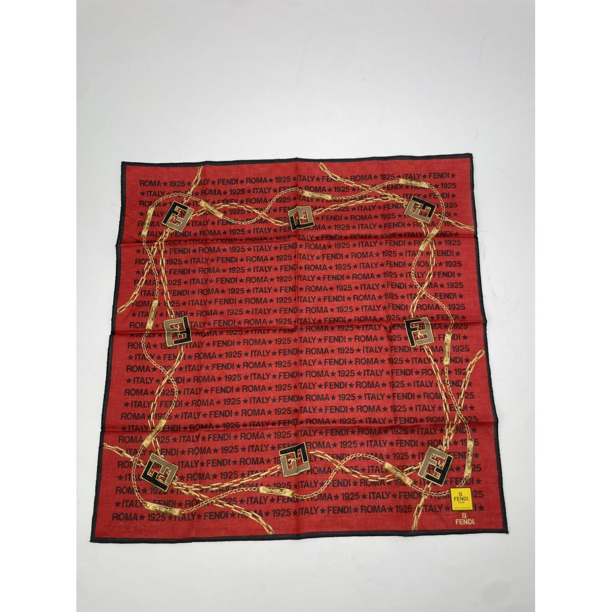 Fendi Red Silk Scarf Size ONE SIZE - 4 Thumbnail