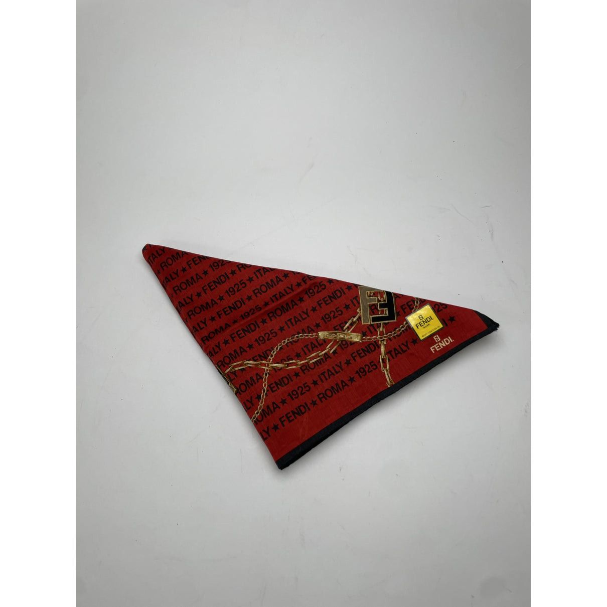 Fendi Red Silk Scarf Size ONE SIZE - 3 Thumbnail