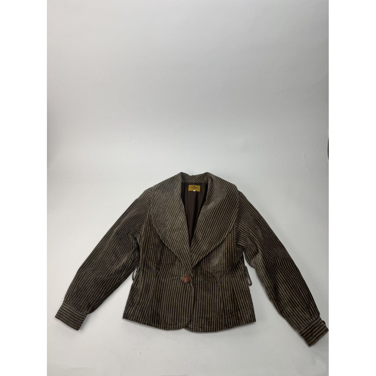 Fendi Brown Leather Trench Coat Size L / US 10 / IT 46 - 2 Thumbnail