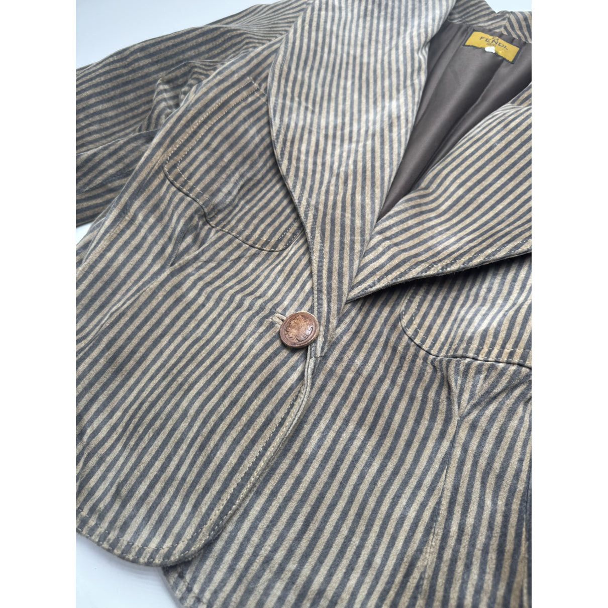 Fendi Brown Leather Trench Coat Size L / US 10 / IT 46 - 4 Thumbnail