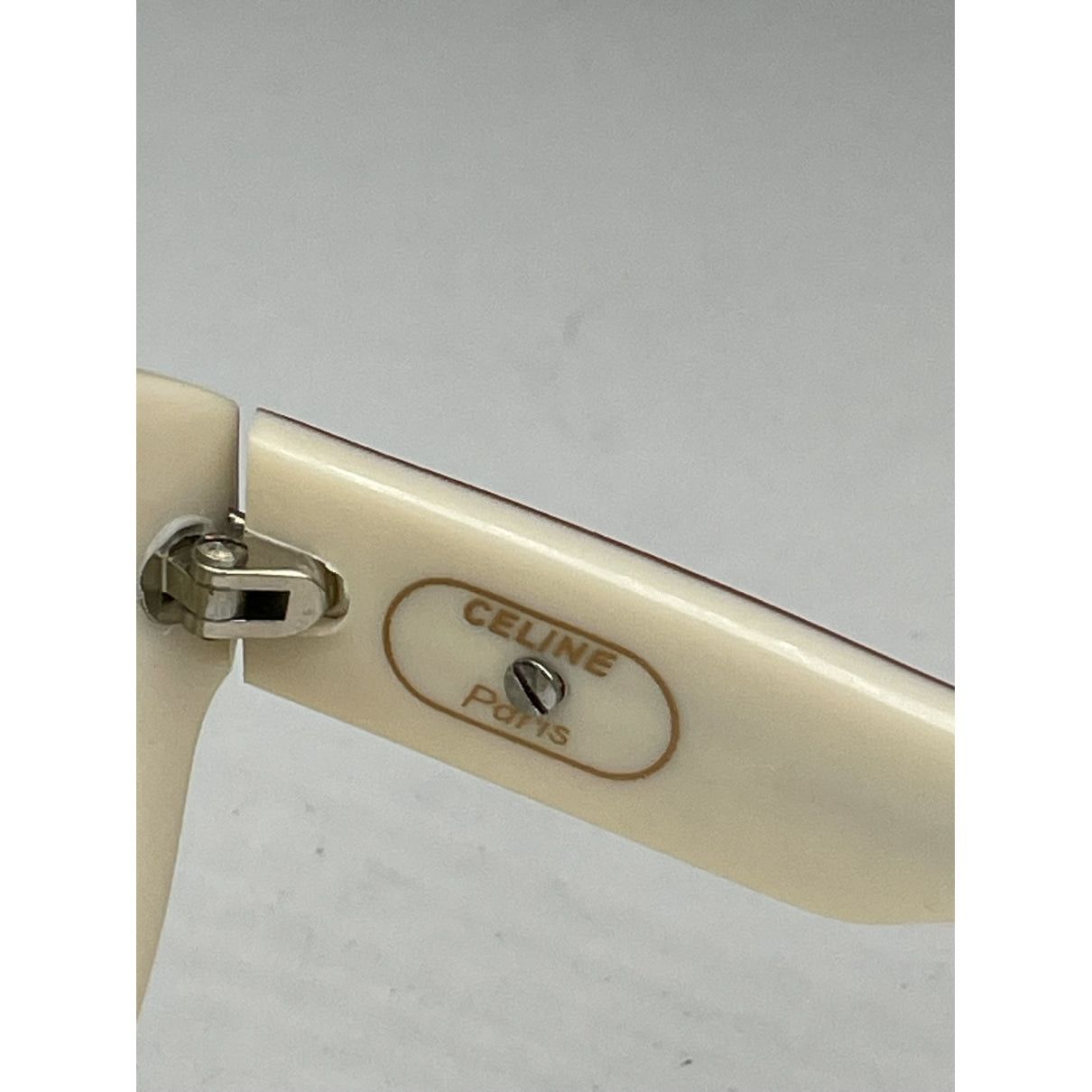 Celine White Plastic Sunglasses Size ONE SIZE - 4 Thumbnail