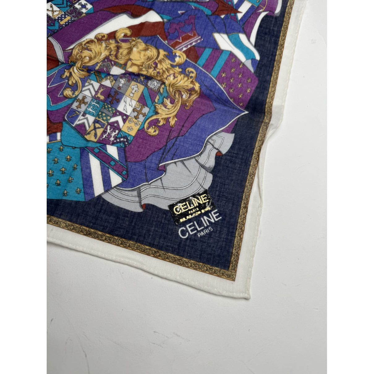 Celine Black Silk Scarf Size ONE SIZE - 2 Thumbnail