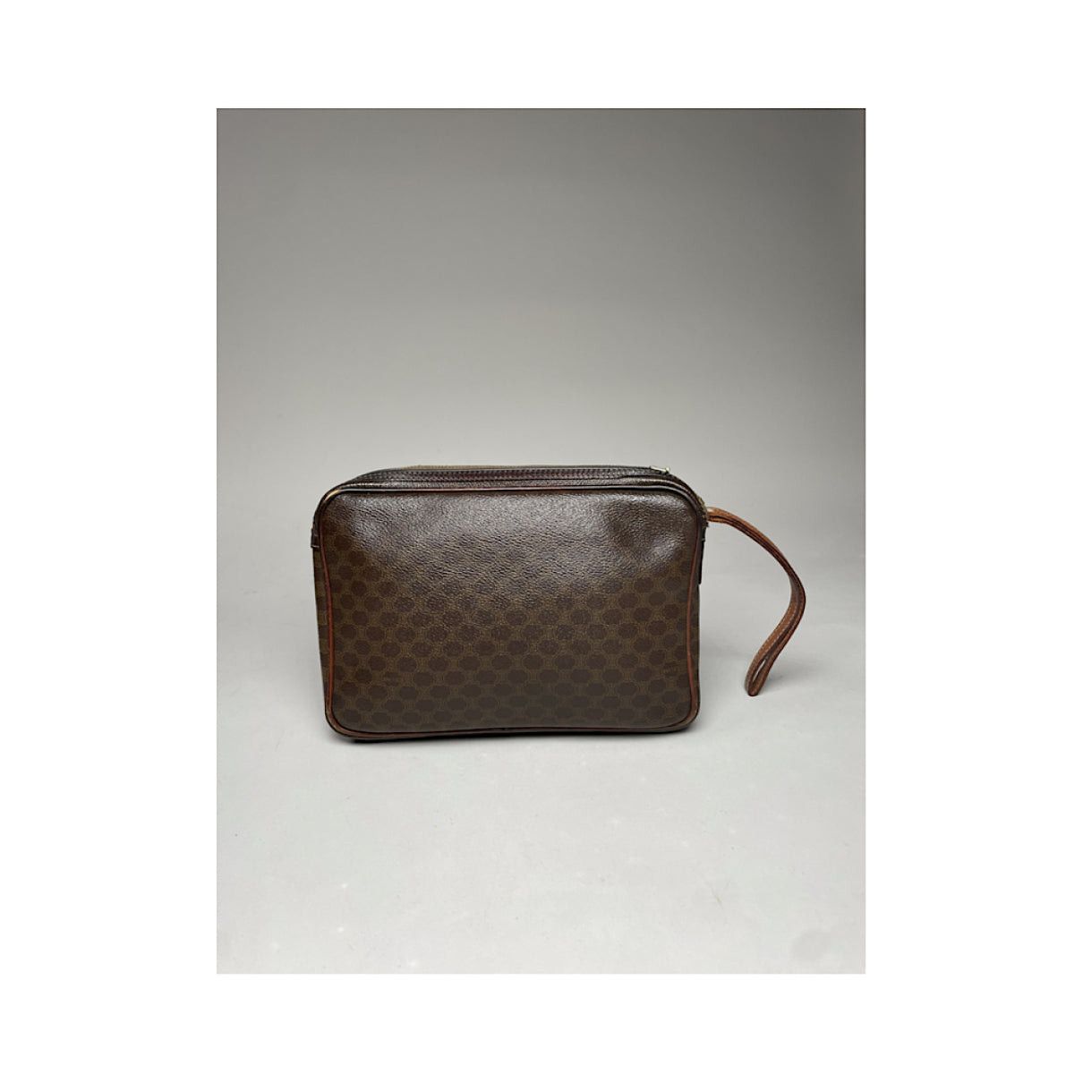 Celine Triomphe Vintage Brown Leather Clutch Bag Size ONE SIZE - 5 Thumbnail
