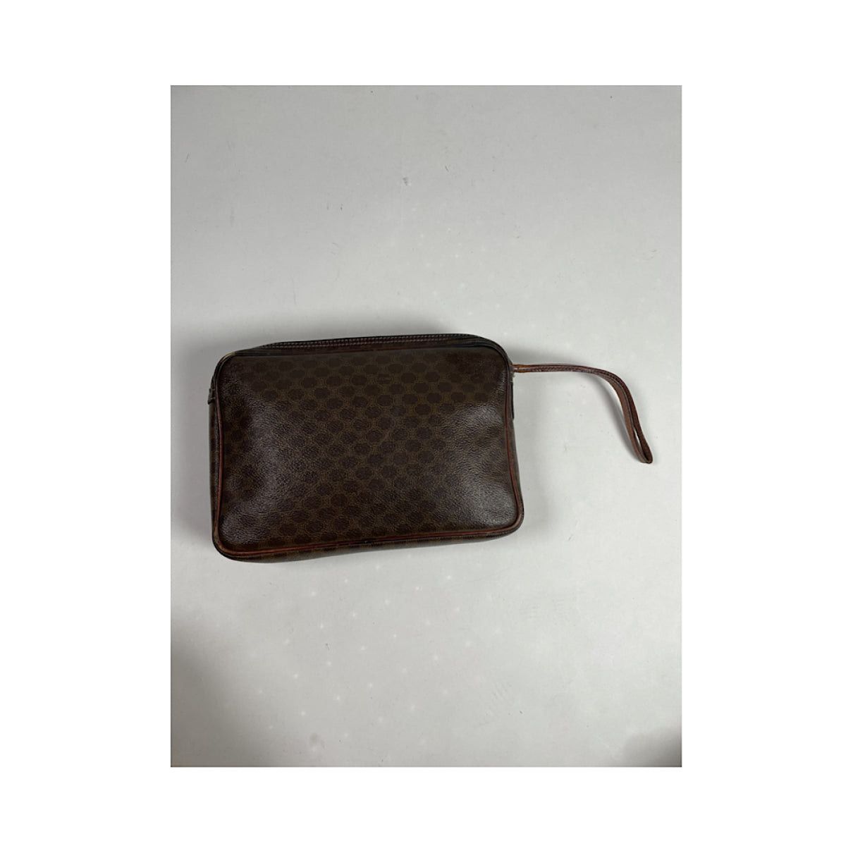 Celine Triomphe Vintage Brown Leather Clutch Bag Size ONE SIZE - 3 Thumbnail