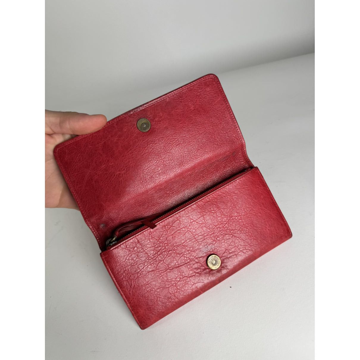 Balenciaga Red Leather Wallet Size ONE SIZE - 3 Thumbnail