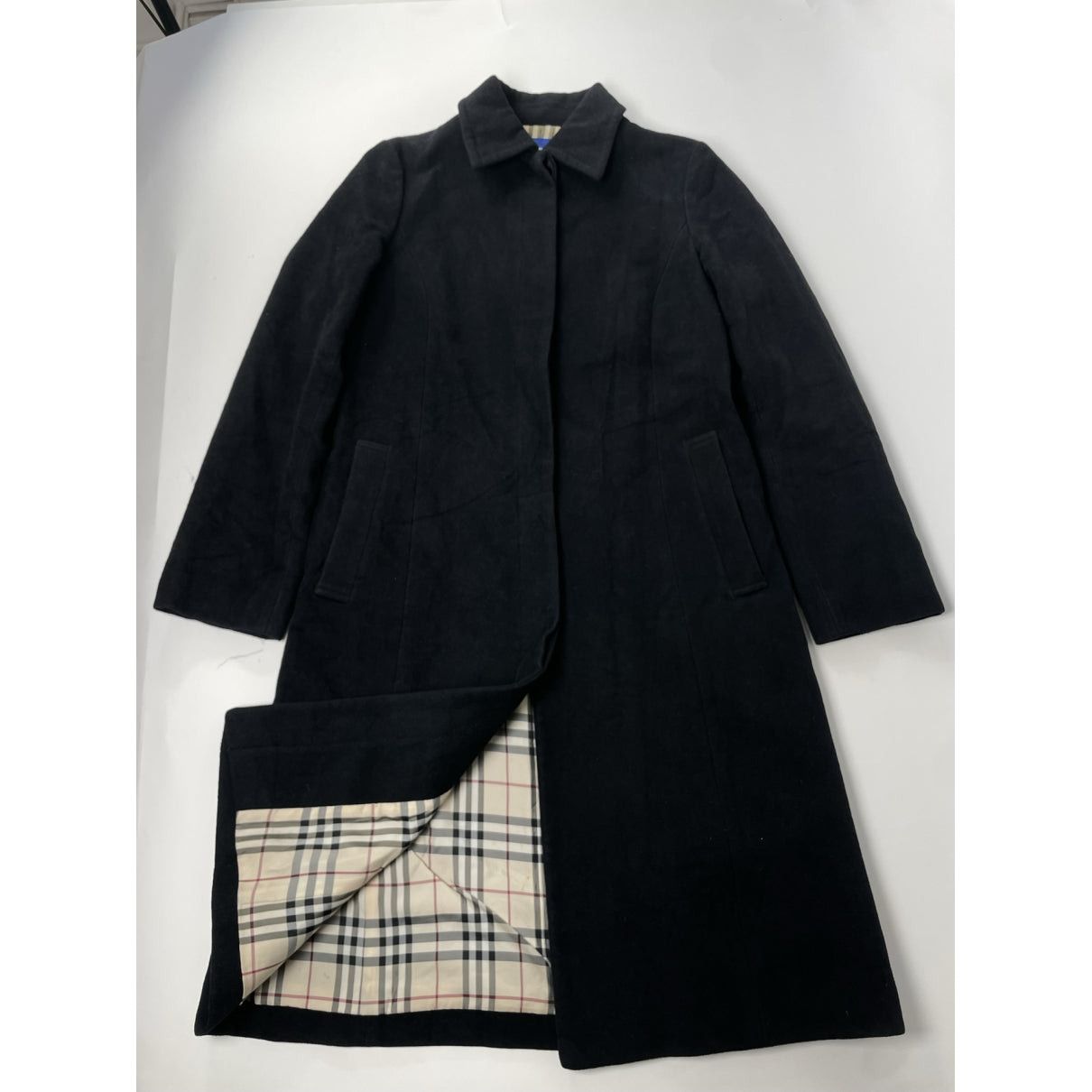 Burberry Sandringham Black Wool Trench Coat Size L / US 10 / IT 46 - 5 Thumbnail
