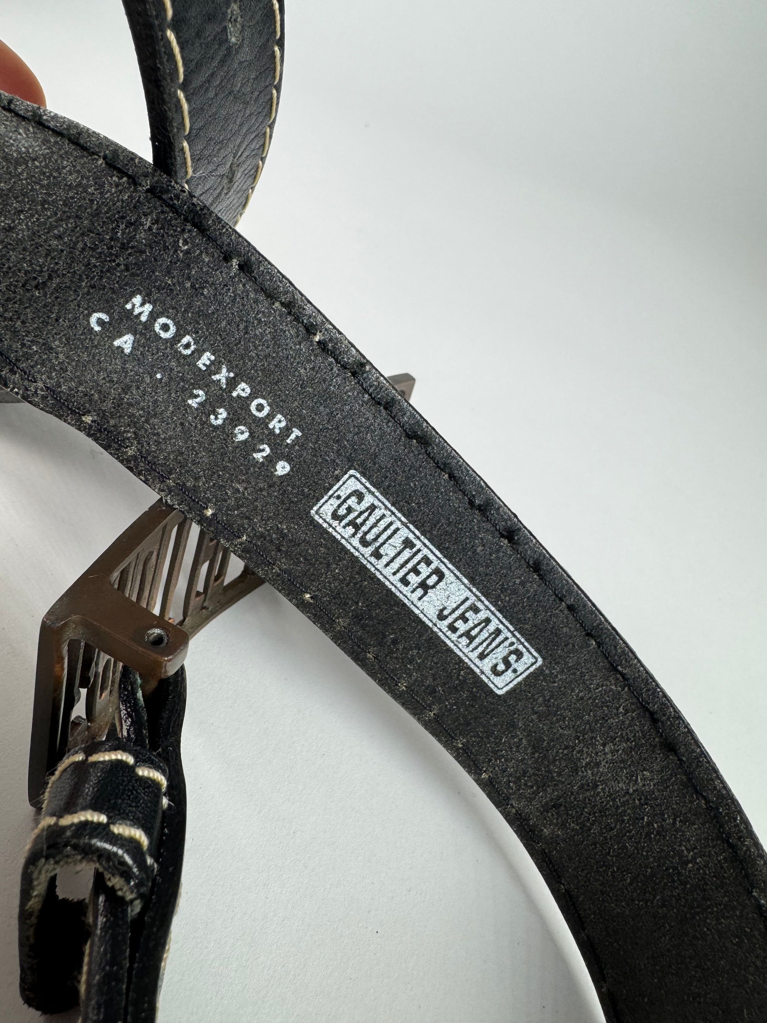 Jean Paul Gaultier Vintage Leather Belt Brown Size ONE SIZE - 9 Thumbnail