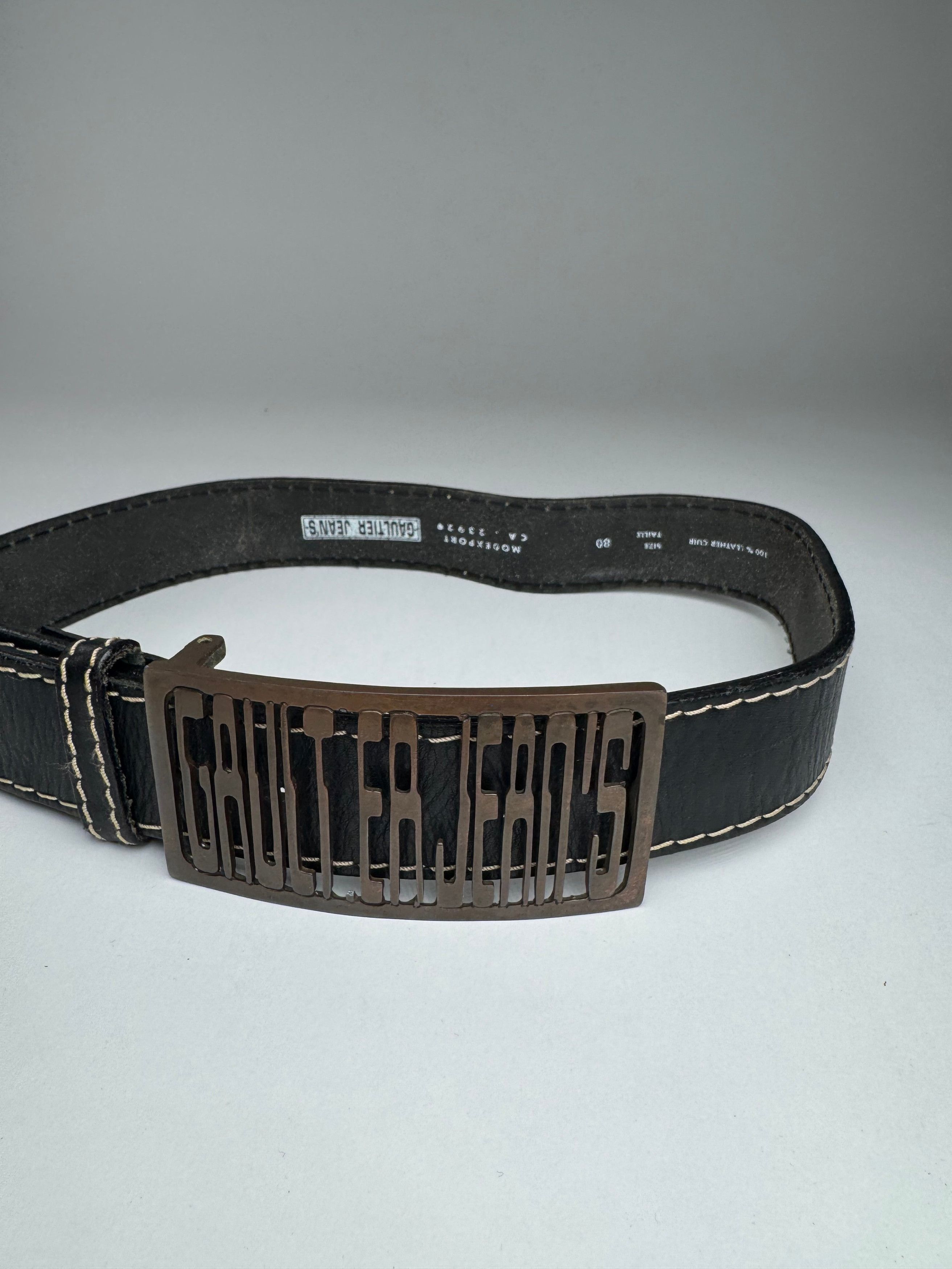 Jean Paul Gaultier Vintage Leather Belt Brown Size ONE SIZE - 8 Thumbnail