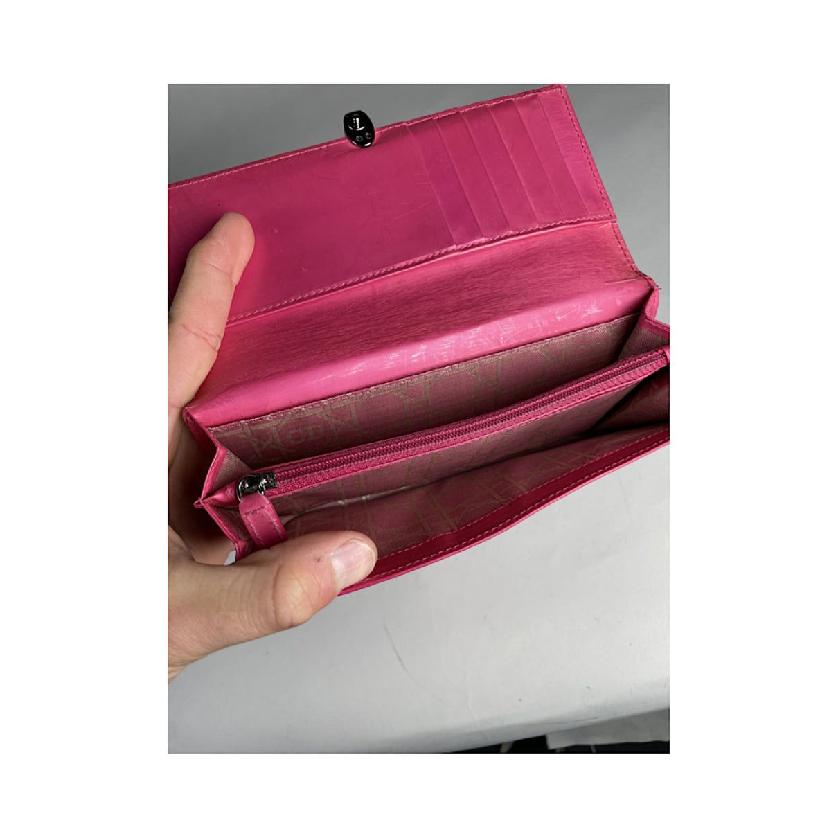 Dior Lady Pink Patent Leather Wallet Size ONE SIZE - 5 Thumbnail
