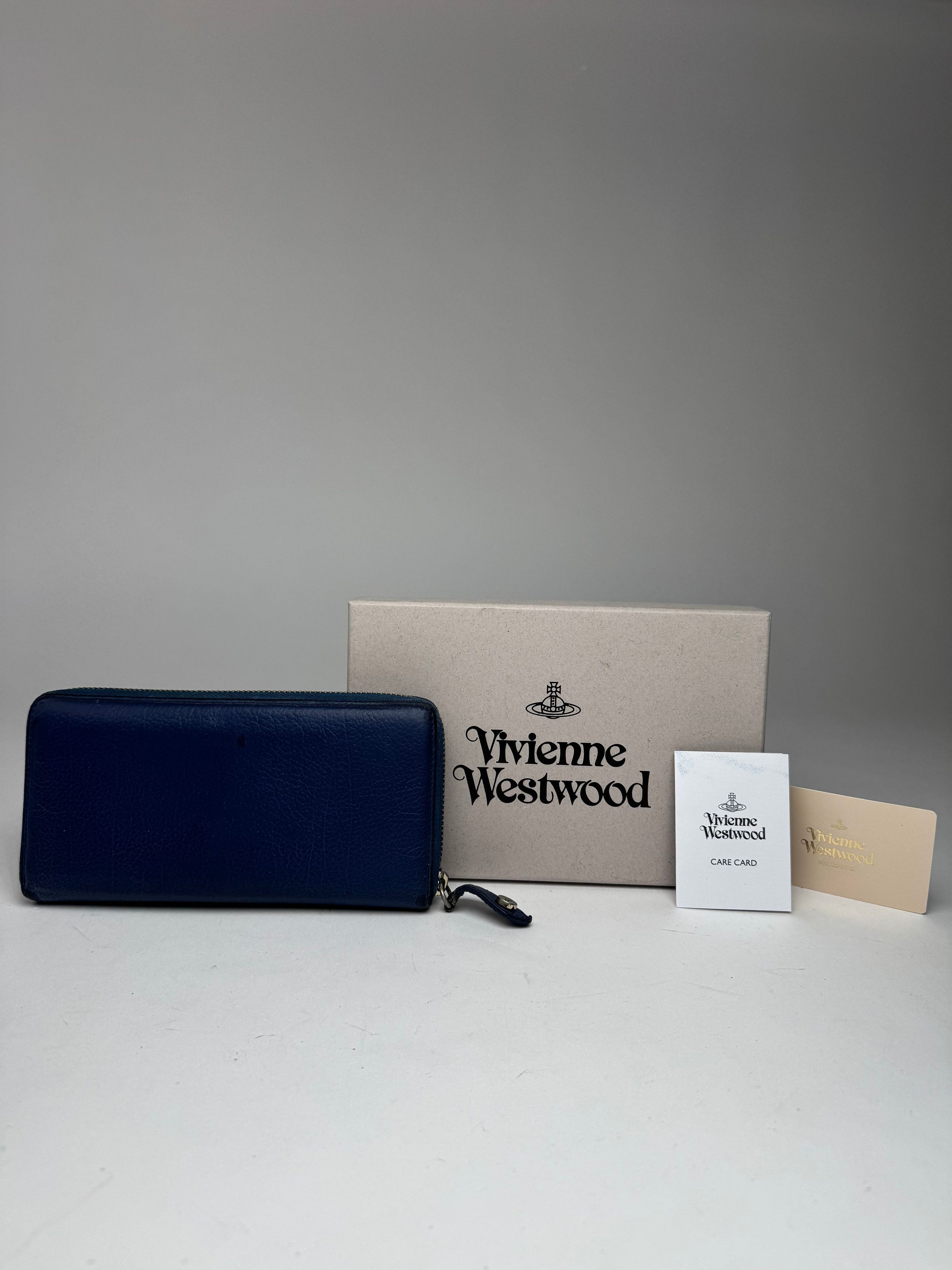 Vivienne Westwood Vintage Leather Wallet Blue Size ONE SIZE - 3 Thumbnail