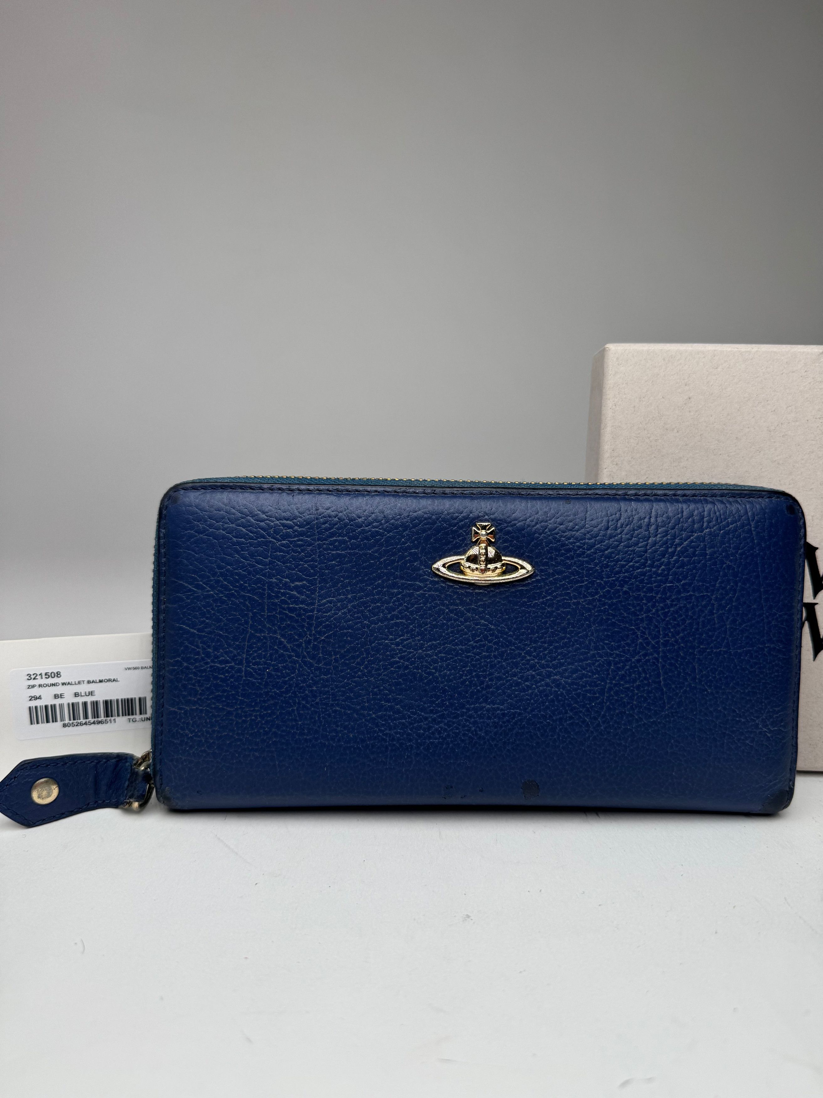 Vivienne Westwood Vintage Leather Wallet Blue Size ONE SIZE - 4 Thumbnail