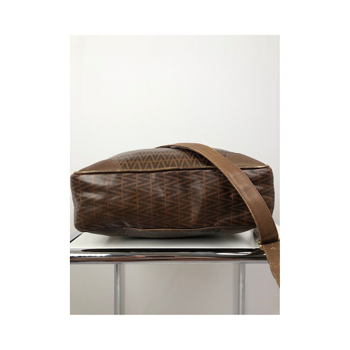 Mario Valentino Brown Leather Handbag Size ONE SIZE - 5 Thumbnail