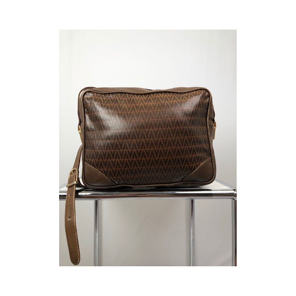 Mario Valentino Brown Leather Handbag Size ONE SIZE - 3 Thumbnail