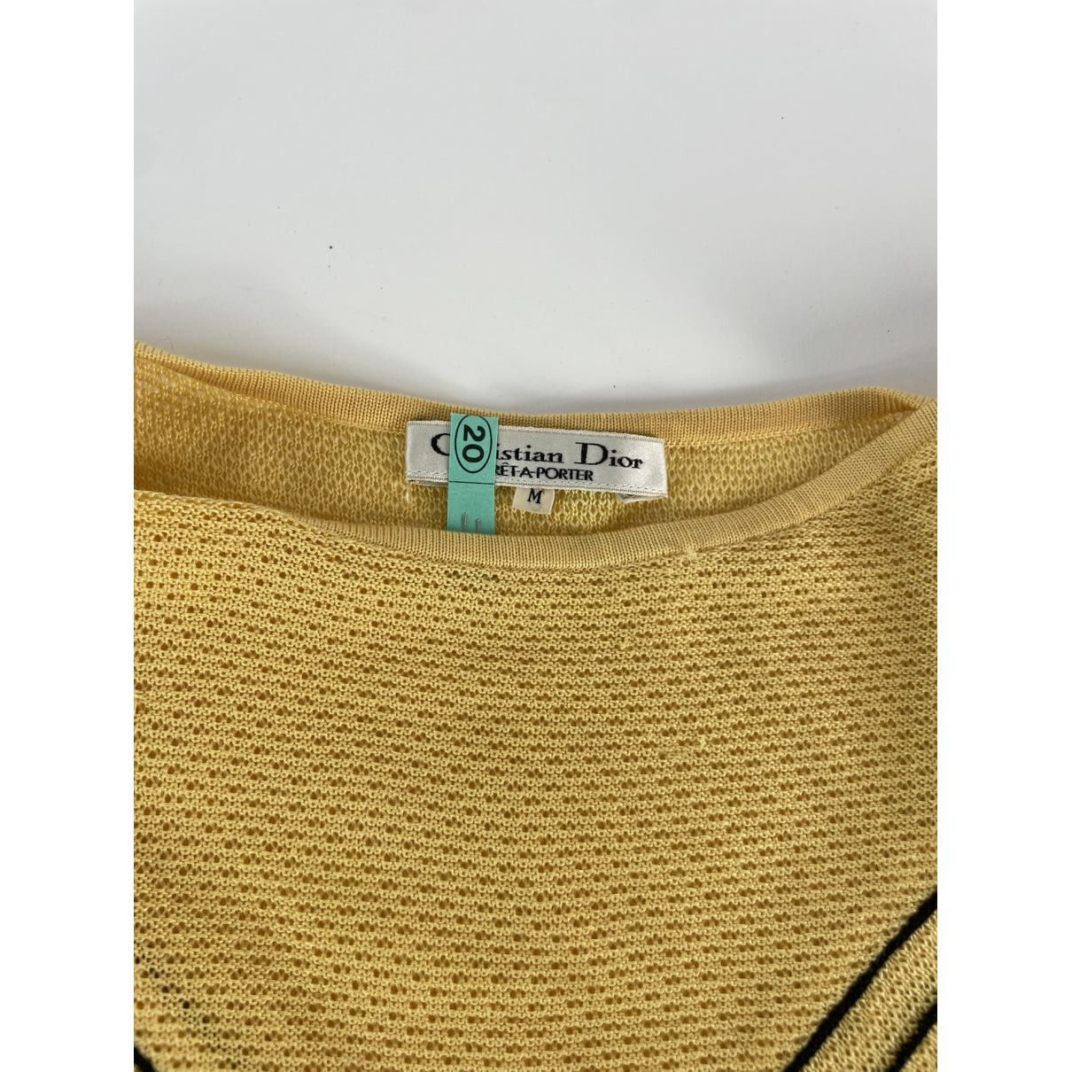 Dior J'A Yellow Viscose Top Size M / US 6-8 / IT 42-44 - 4 Thumbnail