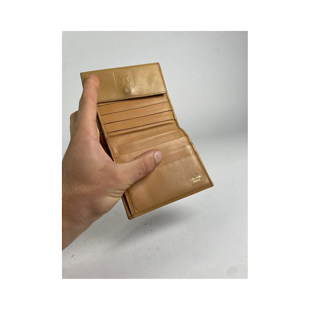 Celine Triomphe Brown Leather Wallet Size ONE SIZE - 3 Thumbnail