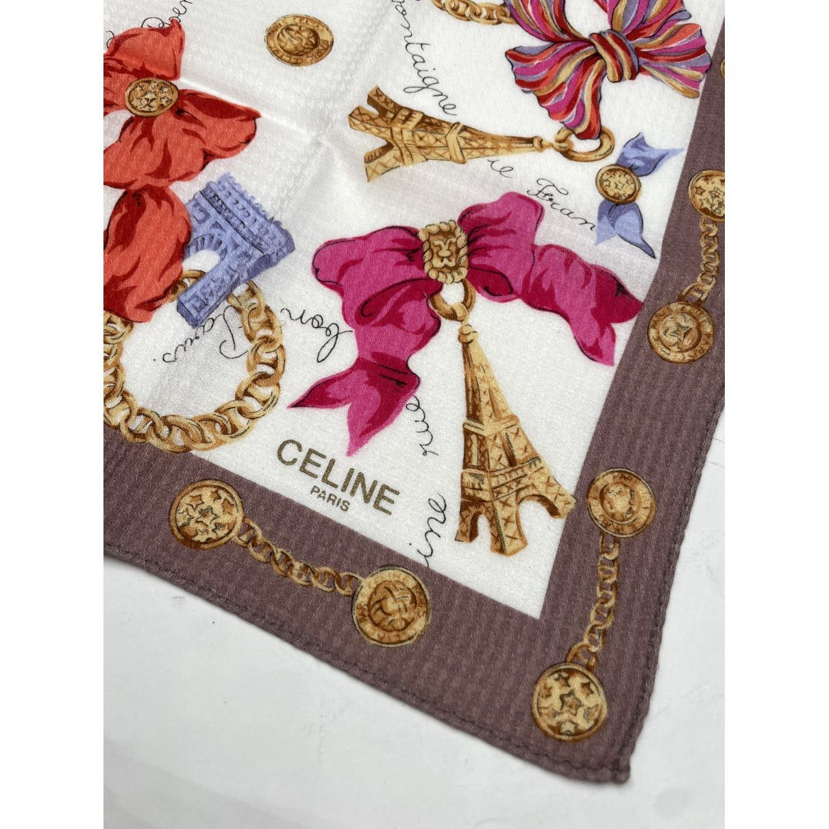 Celine Multicolour Silk Scarf Size ONE SIZE - 2 Thumbnail