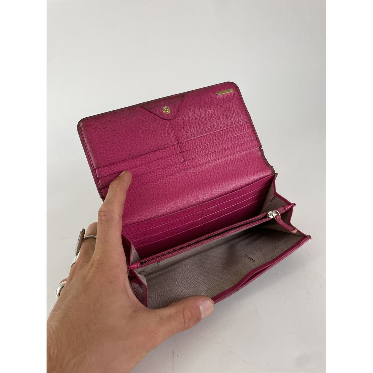 Fendi Baguette Brown Leather Wallet Size ONE SIZE - 3 Thumbnail