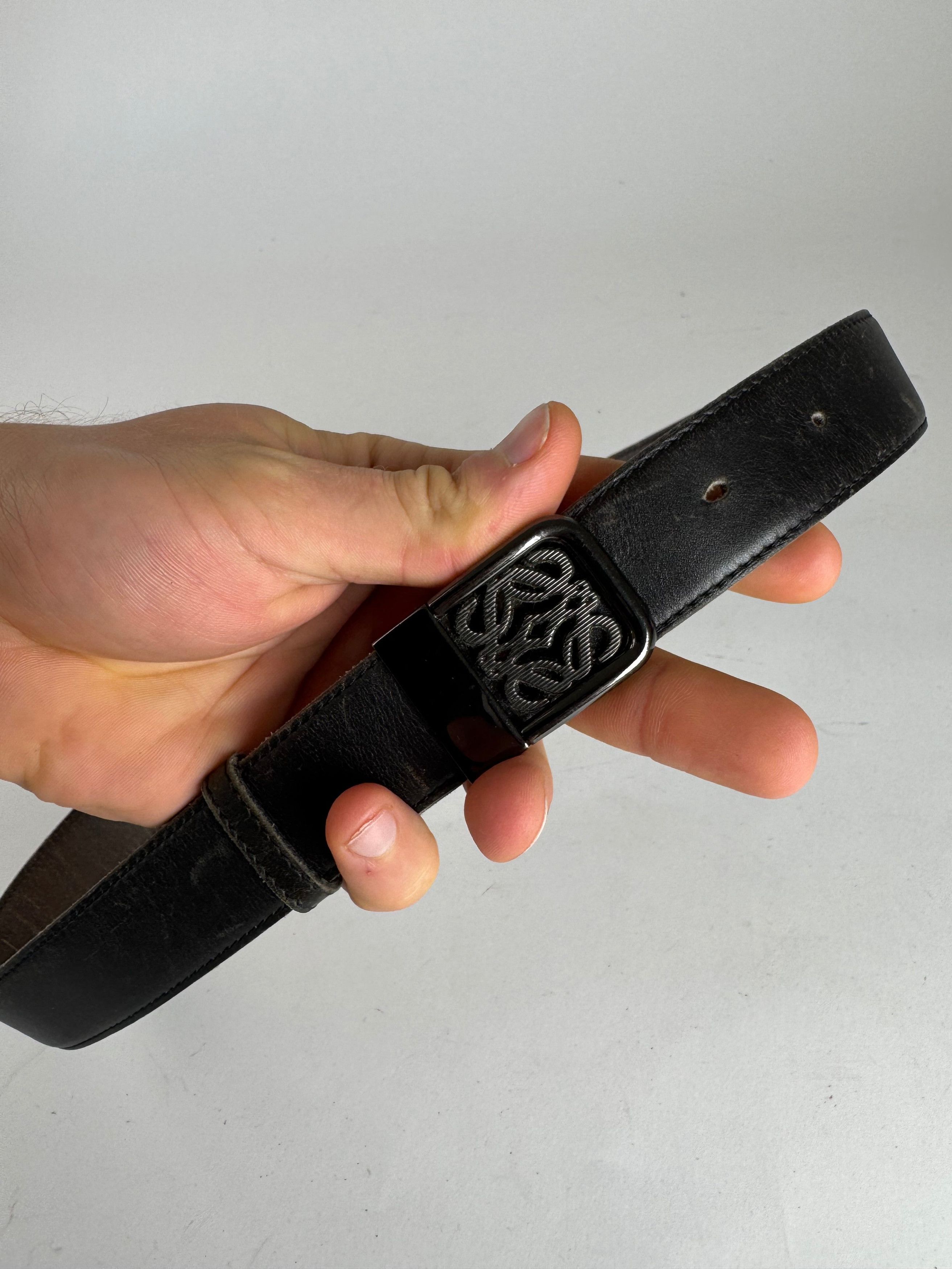 Loewe Vintage Madrid Leather Belt Black Size ONE SIZE - 3 Thumbnail