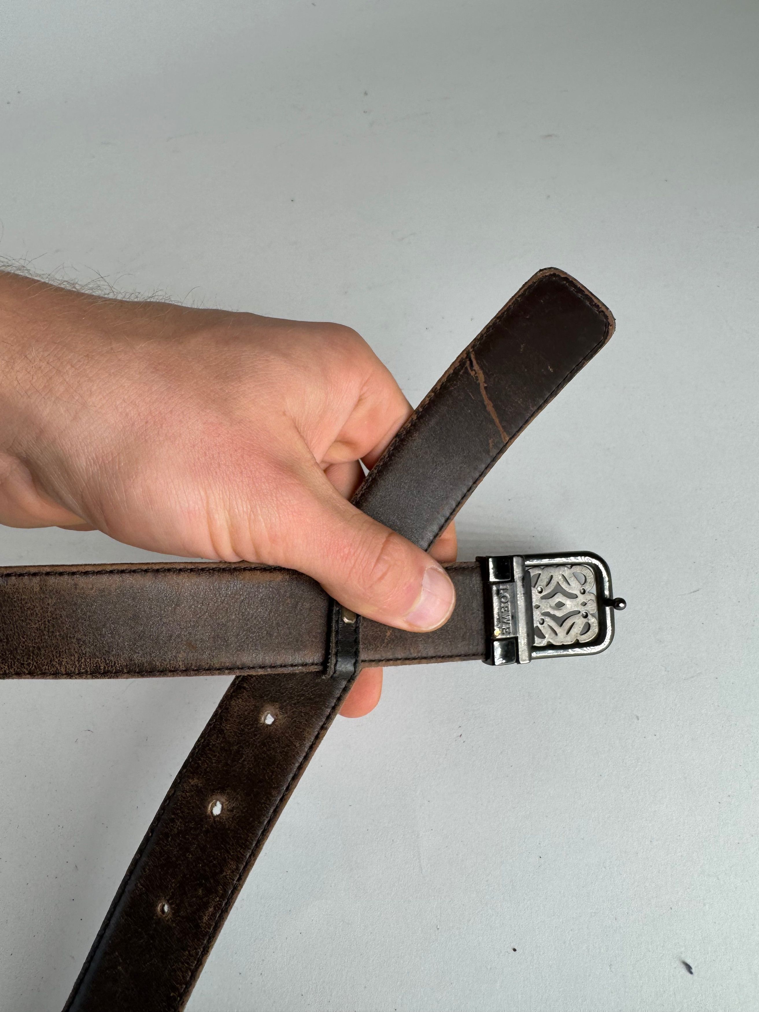 Loewe Vintage Madrid Leather Belt Black Size ONE SIZE - 4 Thumbnail